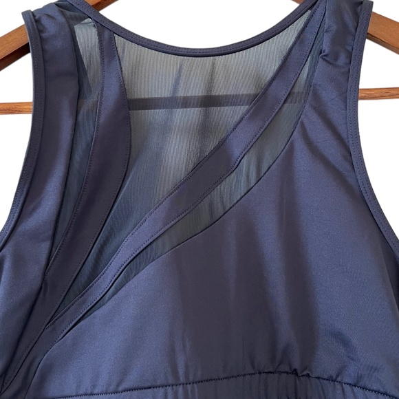 AMARI Active NEW Tidal Mesh Bra Tank Top In Midnight Navy Size S - Picture 8 of 14